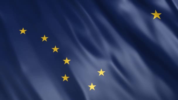 Alaska State Flag Animation Full 1920X1080 Pixels Επέκταση Της Διάρκειας — Αρχείο Βίντεο