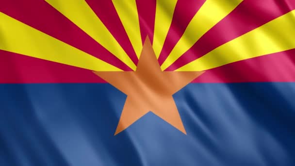Arizona Eyaleti Bayrak Animasyonu Full 1920X1080 Pikseller Süreyi Kusursuz Döngü — Stok video