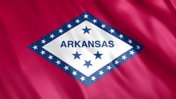 Arkansas State Flag Animation Full 1920X1080 Pixels Επέκταση Της Διάρκειας — Αρχείο Βίντεο