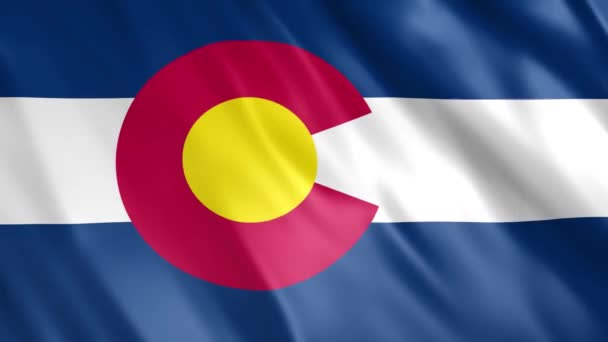 Colorado State Flag Animation Full 1920X1080 Pixels Extend Duration Requirement — Stock Video