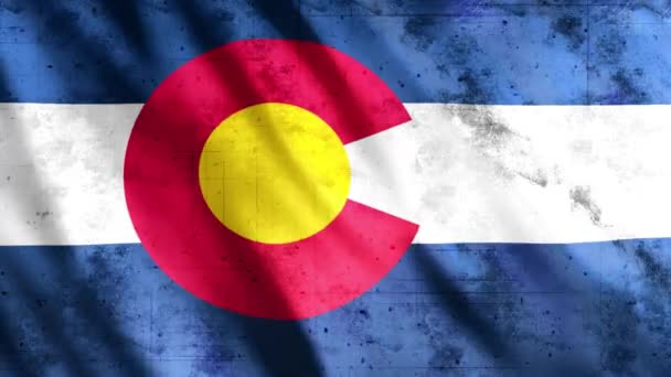 Colorado State Flag Grunge Animation Full 1920X1080 Pixel Verlängern Sie — Stockvideo