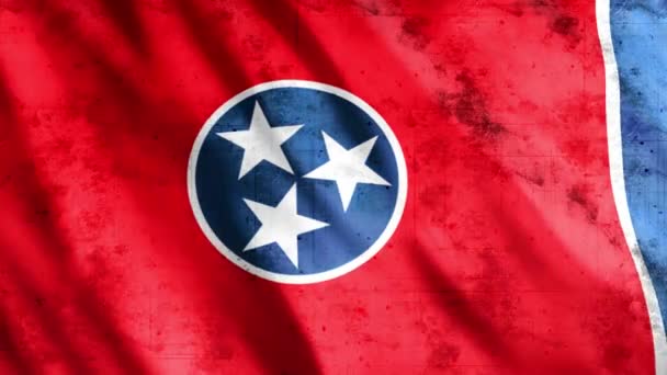 Tennessee State Flag Grunge Animation Full 1920X1080 Pixels Prolonger Durée — Video