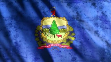 Vermont Eyaleti Bayrak Animasyonu, Full HD, 1920x1080 Pikseller, Gerektiği gibi Süre Uzatın