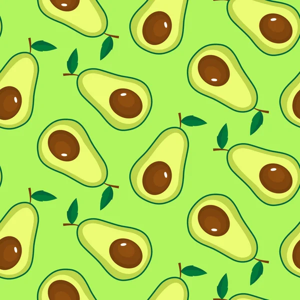 Modello senza cuciture con avocado — Vettoriale Stock