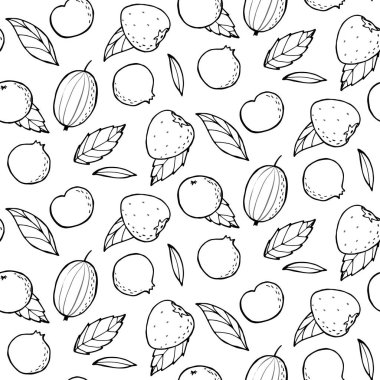 Yaz Dikişsiz desen bektaşi, çilek ve blac