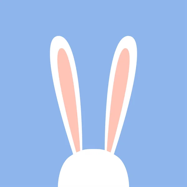 Mignonnes oreilles de lapin blanc — Image vectorielle