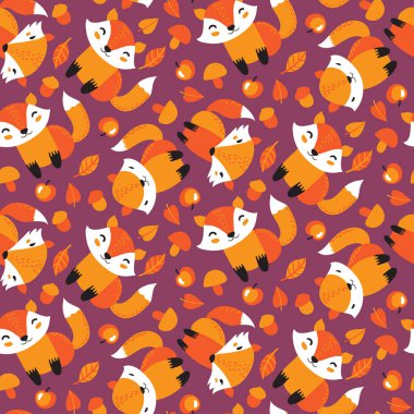 Bir ormandaki şirin farklı tilki ile Seamless Modeli