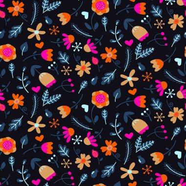 Çiçeklerle kusursuz desen