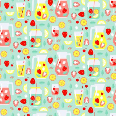 Yaz içecekler ile Seamless Modeli