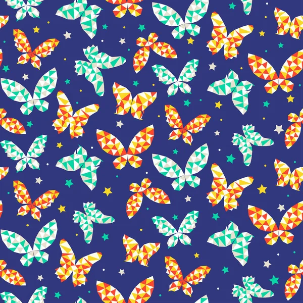 Seamless pattern with beautiful butterflies — Stock Vector