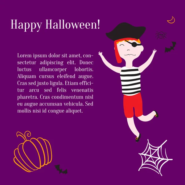Barn i halloweendräkter — Stock vektor