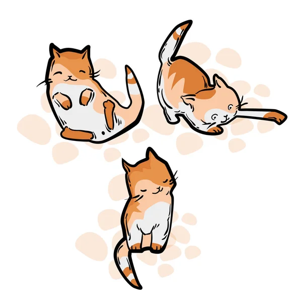 Мила кішка в смішному мультиплікаційному стилі — стоковий вектор