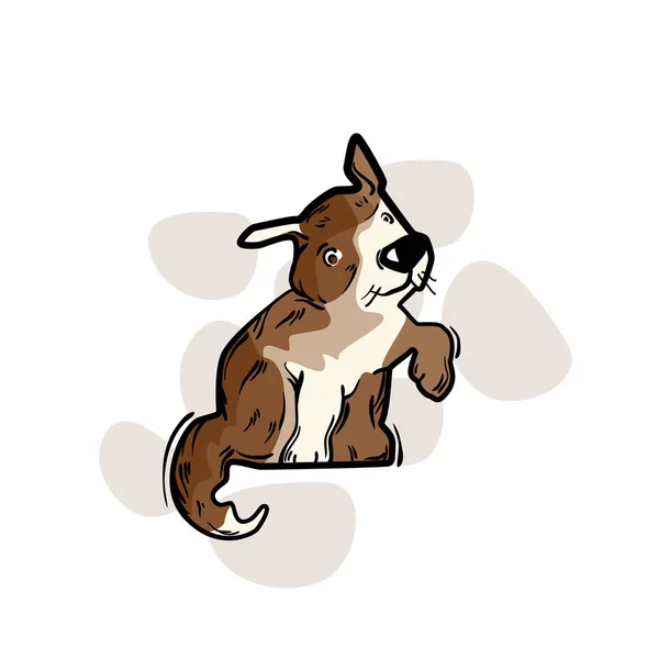 Divertido perro de dibujos animados — Archivo Imágenes Vectoriales