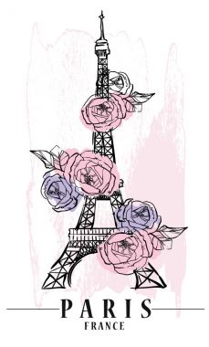 Paris vektör illüstrasyonu.