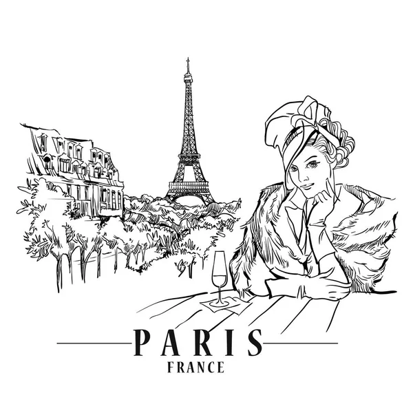Ilustración vector París. — Archivo Imágenes Vectoriales