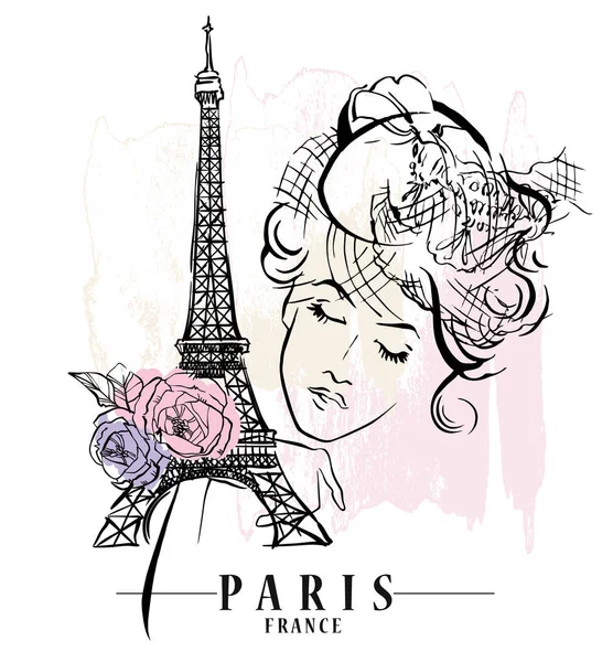 Ilustración vector París. — Archivo Imágenes Vectoriales