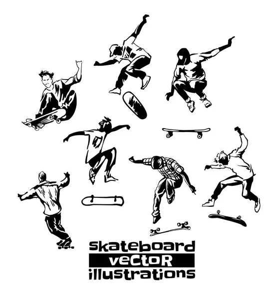 Skateboard sport aktivitet — Stock vektor