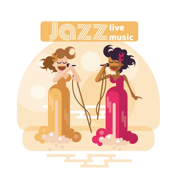 Jazzmuziek vectorillustratie. — Stockvector