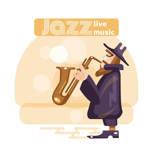 Ilustración del vector de música Jazz . — Vector de stock