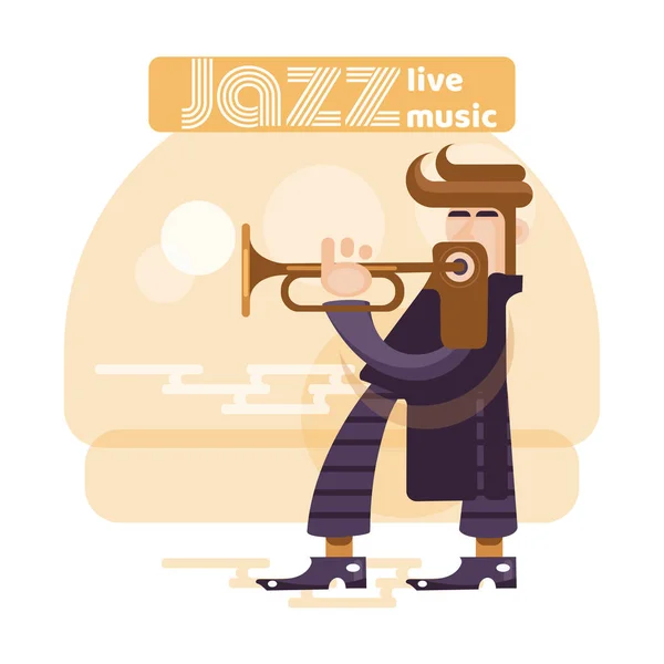 Ilustración del vector de música Jazz . — Vector de stock