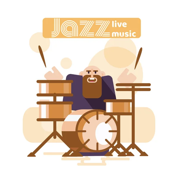 Ilustración del vector de música Jazz . — Vector de stock