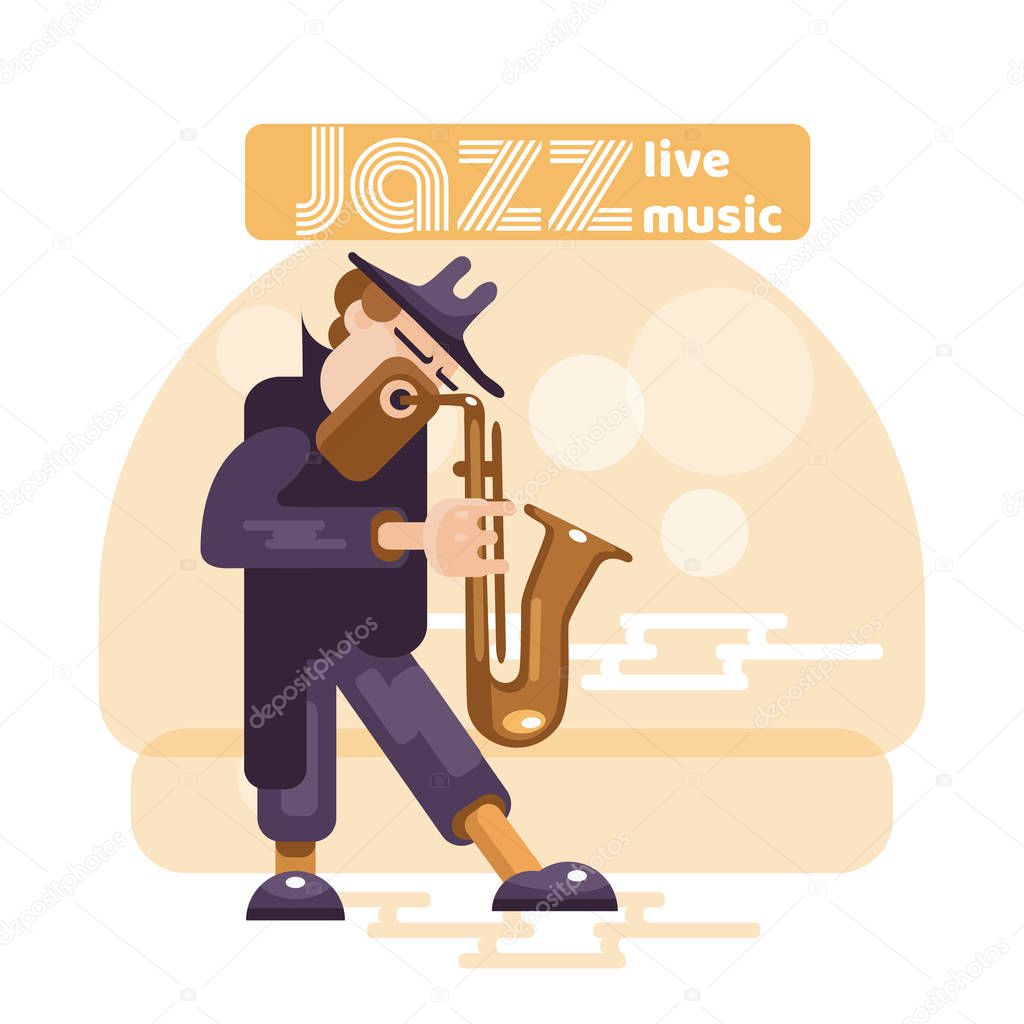 Jazz music vector illustration.