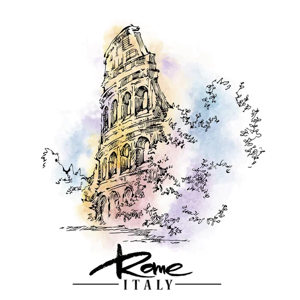 Rome vector illustration. — Stock Vector
