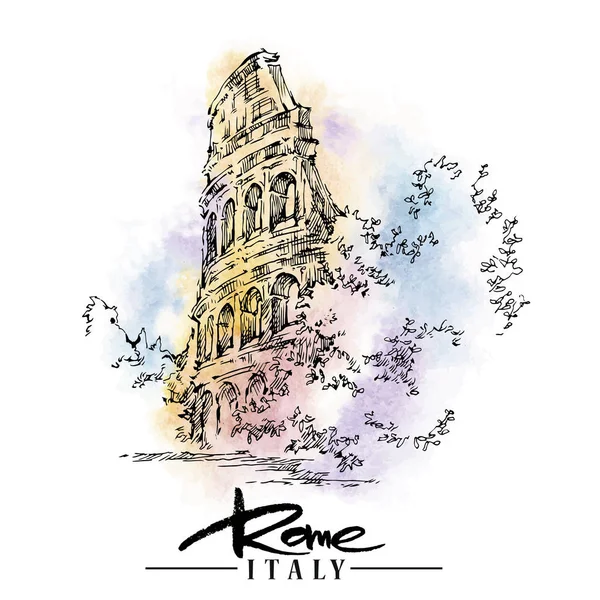 Rome vectorillustratie. — Stockvector