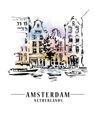 Amsterdam architecrture sketch