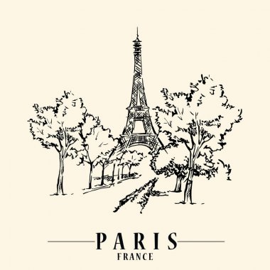 Paris vektör illüstrasyonu.