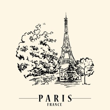Paris vektör illüstrasyonu.