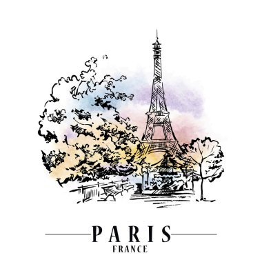 Paris vektör illüstrasyonu.