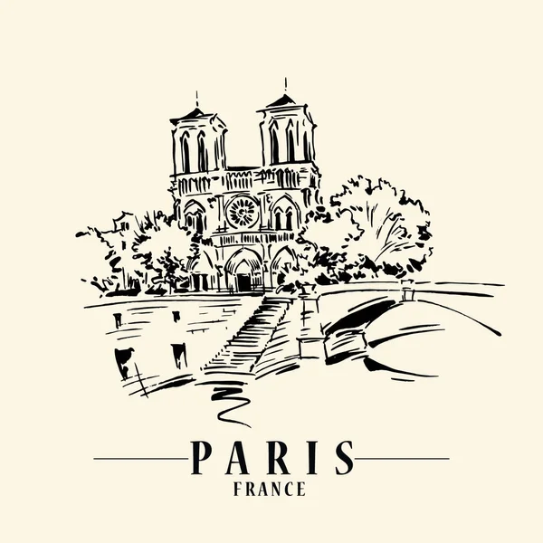 Illustration vectorielle Paris. — Image vectorielle