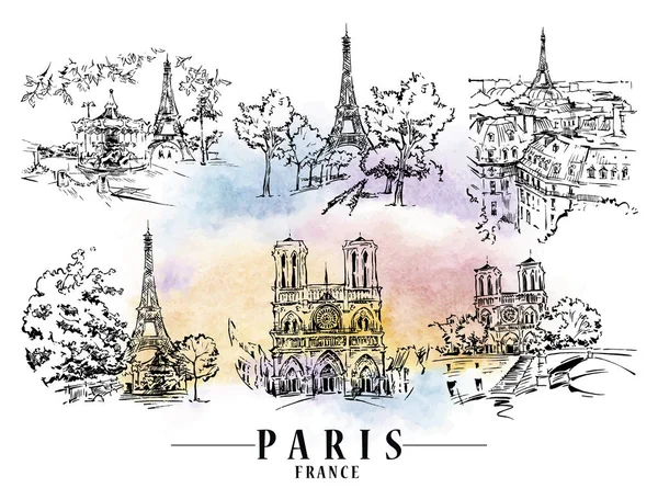 Illustration vectorielle Paris. — Image vectorielle