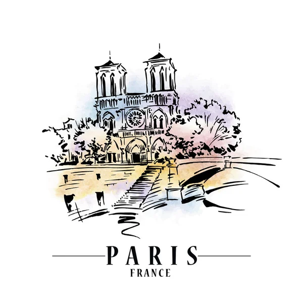 Illustration vectorielle Paris. — Image vectorielle