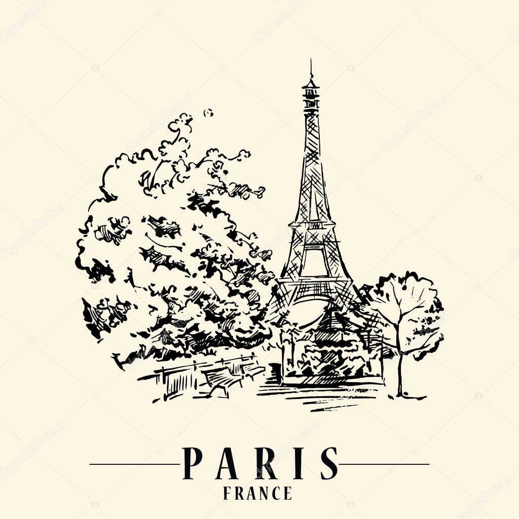 Paris vector illustration.