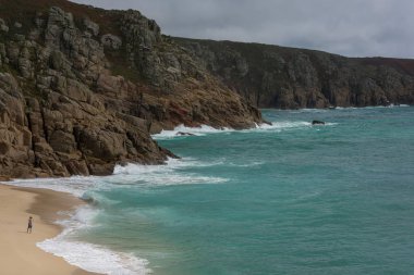 İngiltere'de Cornwall kıyı şeridi