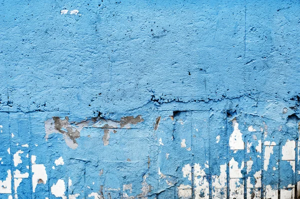 Blå målade gamla gips vägg bakgrund — Stockfoto
