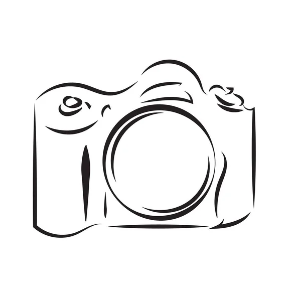 Logo siyah beyaz arka plan üzerinde izole kamera silüeti