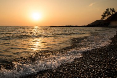 Deniz on güzel yaz Golden sunset