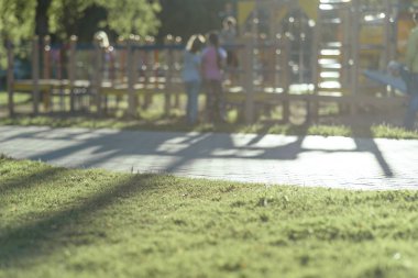 Ufuk ve bulanık görüntü için arka plan Çocuk Bahçesi, faaliyetleri Genel Park