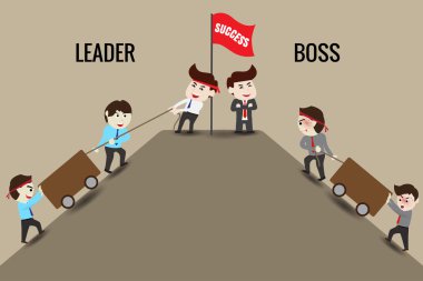 Leader or Boss, template clipart