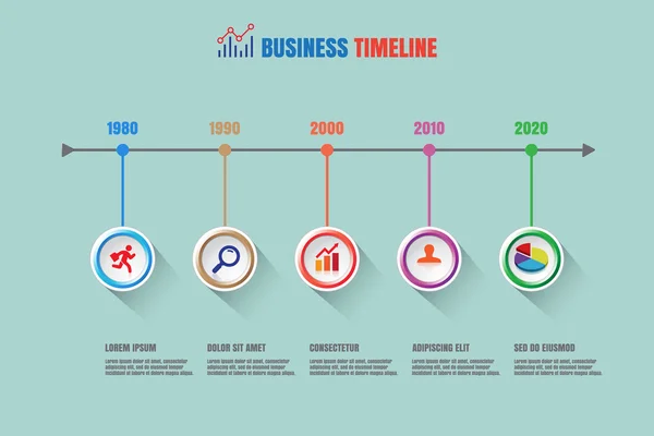 Business timeline, Vector Illustration — Stock Vector