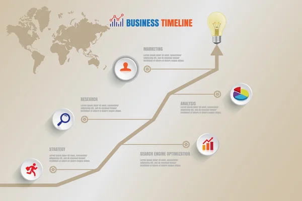 Creative Business Timeline, Vector Illustration — Stock Vector