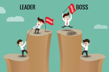 Leader or Boss, template clipart