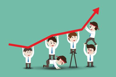 Başarılı bir iş için önde gelen ekip çalışması