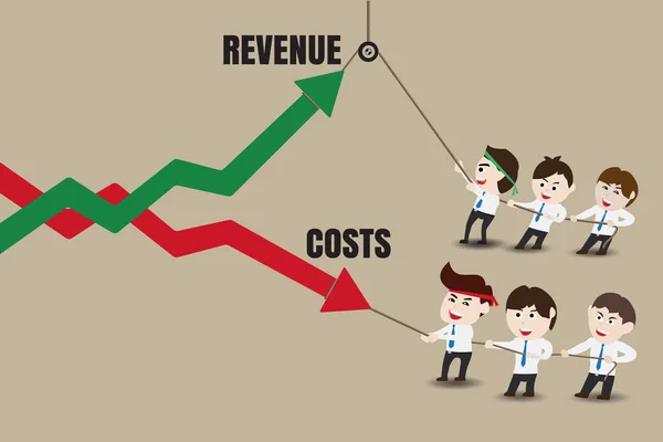 Zakenman versnellen bedrijfsgroei — Stockvector