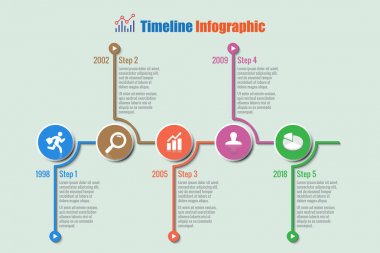 Modern iş Infographic işlem şablonu