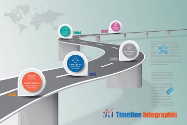 İş yolu haritası bilgi ekspres yolu kavramları soyut arkaplan şablonu diyagramı için tasarlandı teknoloji dijital pazarlama veri sunum grafiği çizelgesi gösterimi