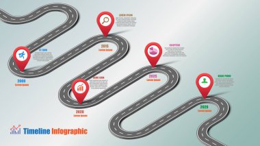 Arka plan şablonu kilometre taşı öğe modern diyagramı işlem teknolojisi dijital pazarlama veri sunum grafiği için vektör çizim tasarlanmış iş yol haritası zaman çizelgesi Infographic ikonları/simgeleri